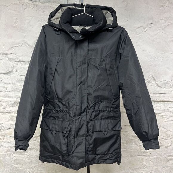Eddie Bauer Weatheredge Goose Down Parka Zip Off Hood Quilted Puffer Coat Jacket - Picture 1 of 12